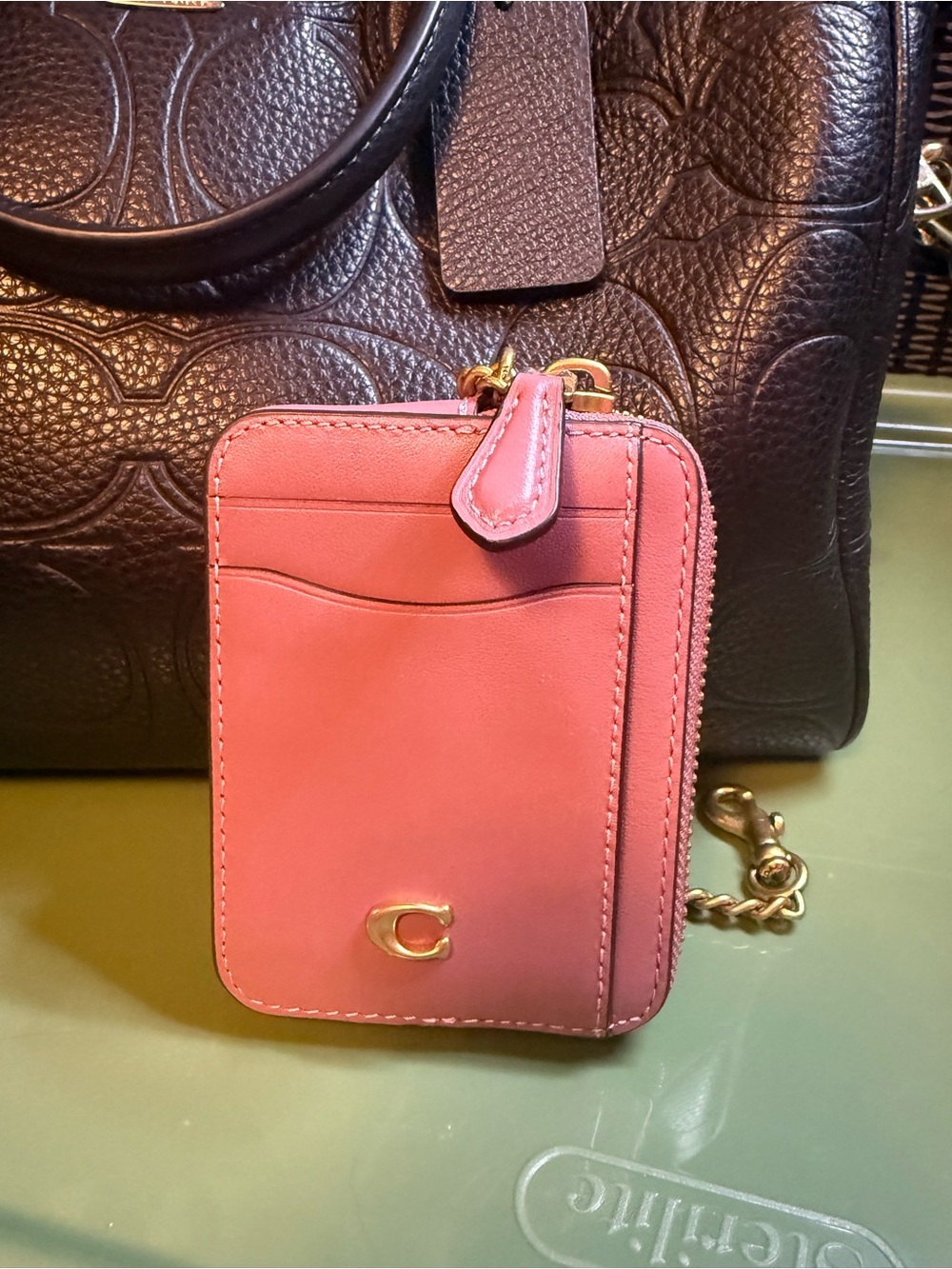 Authentic COACH Large Rowan Embossed Leather Satchel with wallet BNNU - Picture 7 of 8